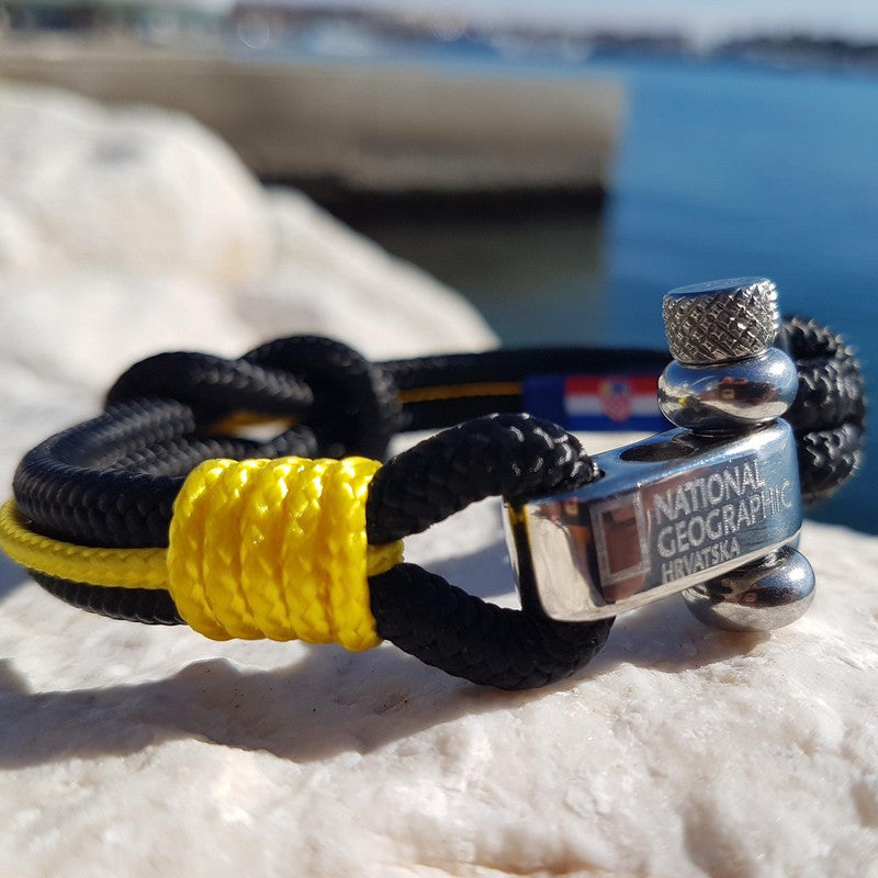 CORSAIR Big Shackle Bracelet Black Yellow