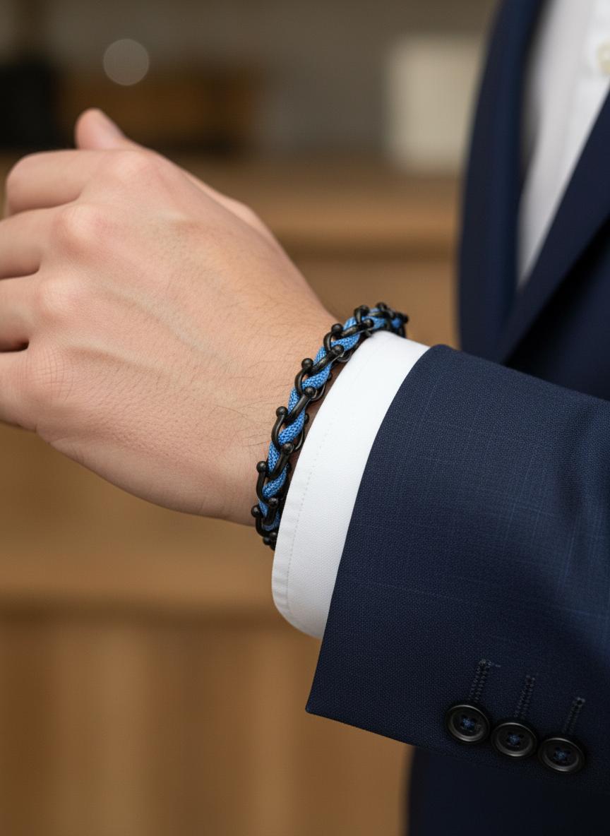 OCEAN MAXI Designer Bracelet / Necklace Soft Blue