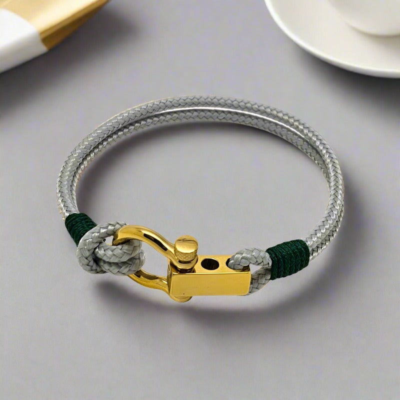 ROYAL mini shackle bracelet grey dark green