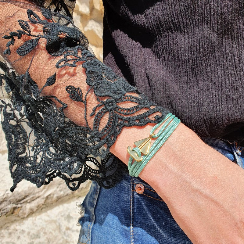 SAILOR mini boat bracelet sea green