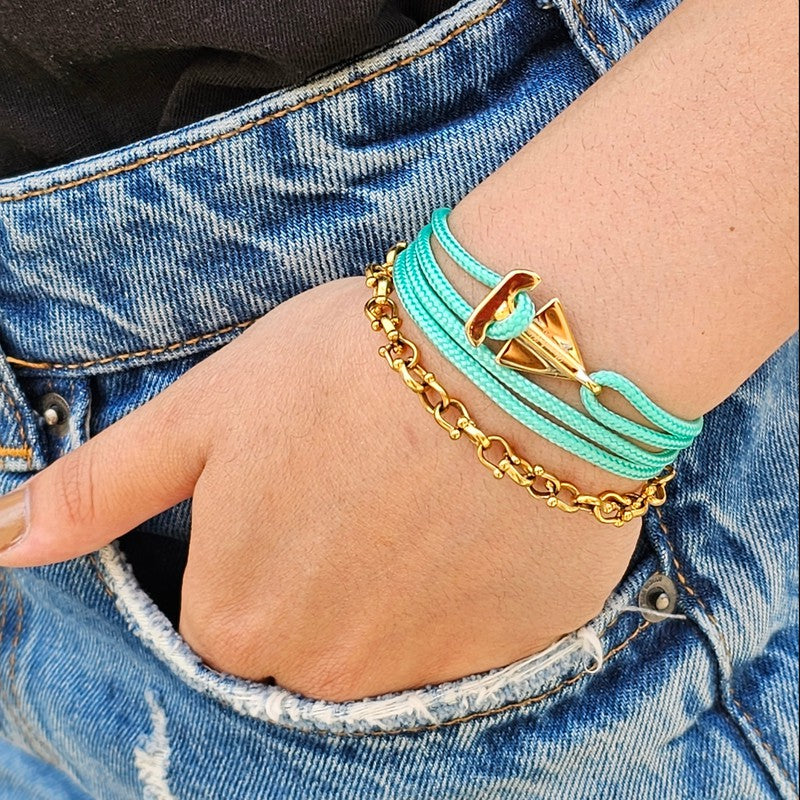 SAILOR mini boat bracelet turquoise green