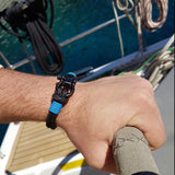 CAPTAIN Black Shackle Bracelet - Blue