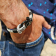 CAPTAIN Black Shackle Bracelet - Grey Mix