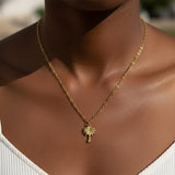 CHARMED MINI necklace palm tree pendant