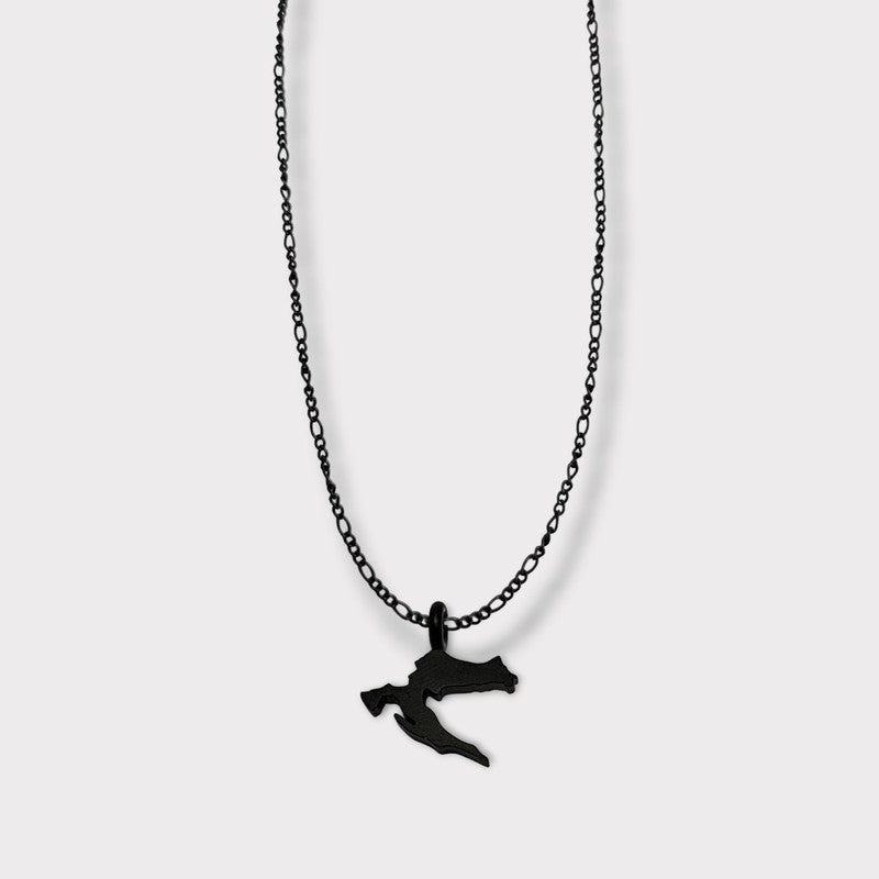 CHARMED steel necklace with Croatia map pendant