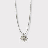 CHARMED steel necklace with boat wheel pendant