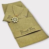 CHARMED steel necklace with boat wheel pendant