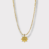 CHARMED steel necklace with boat wheel pendant