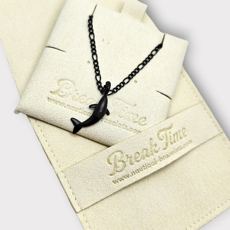 CHARMED steel necklace with dolphin pendant