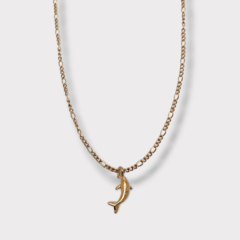 CHARMED steel necklace with dolphin pendant
