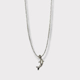 CHARMED steel necklace with dolphin pendant