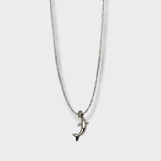 CHARMED steel necklace with dolphin pendant