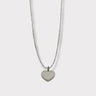 CHARMED steel necklace with engravable heart pendant