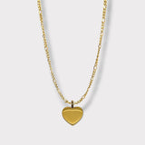 CHARMED steel necklace with engravable heart pendant