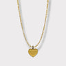 CHARMED steel necklace with engravable heart pendant