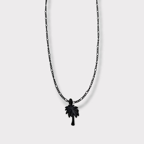 CHARMED steel necklace with palm tree pendant