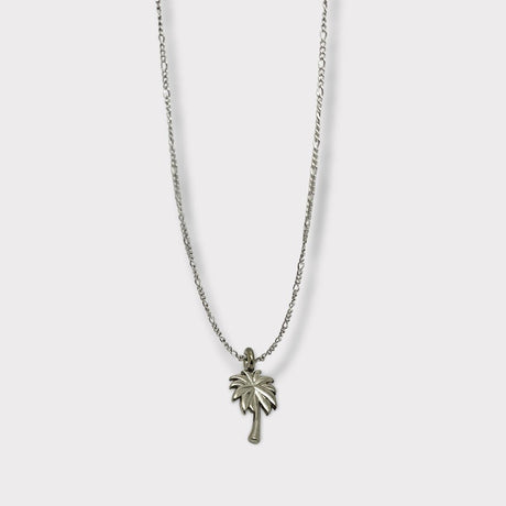 CHARMED steel necklace with palm tree pendant