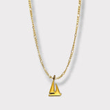 CHARMED steel necklace with sailing yacht pendant
