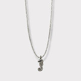 CHARMED steel necklace with sea horse pendant