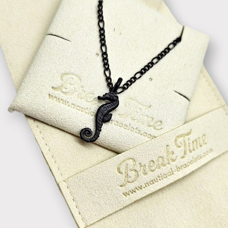 CHARMED steel necklace with sea horse pendant
