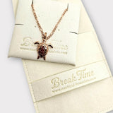 CHARMED steel necklace with sea turtle pendant