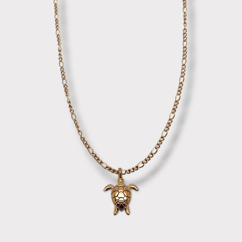 CHARMED steel necklace with sea turtle pendant