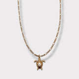 CHARMED steel necklace with sea turtle pendant