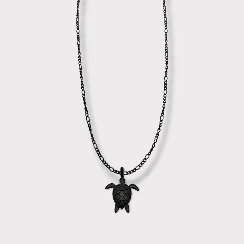 CHARMED steel necklace with sea turtle pendant