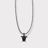 CHARMED steel necklace with sea turtle pendant
