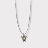 CHARMED steel necklace with sea turtle pendant