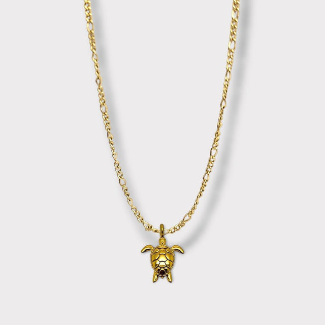 CHARMED steel necklace with sea turtle pendant