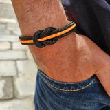 CORSAIR Big Shackle Bracelet Black Orange