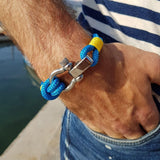 CORSAIR Big Shackle Bracelet Blue Yellow