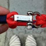 CORSAIR Big Shackle Bracelet Red Blue