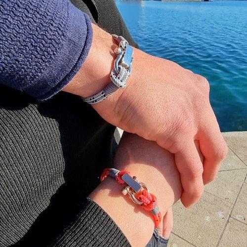 ROYAL mini shackle bracelet grey mix