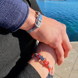 ROYAL mini shackle bracelet grey mix