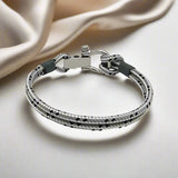 ROYAL mini shackle bracelet grey mix