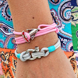 ROYAL mini shackle bracelet grey turquoise