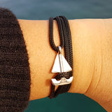 SAILOR mini boat bracelet black