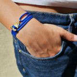 SAILOR mini boat bracelet electric blue