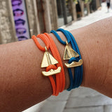 SAILOR mini boat bracelet orange