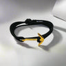 YACHT CREW medium anchor bracelet black