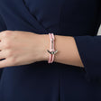 YACHT CREW medium anchor bracelet pastel pink
